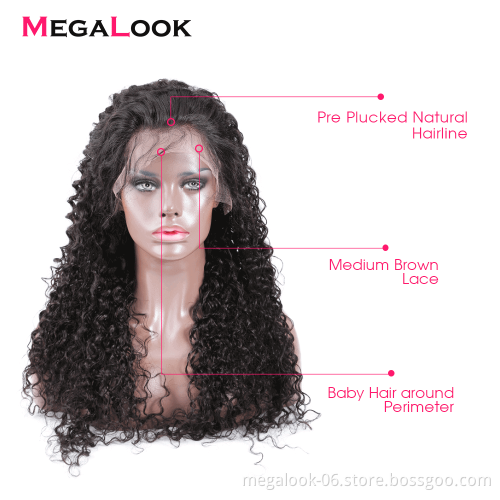 High Quality Virgin Custom Brazilian Human Hair Jerry Curly 13*4 Swiss Lace Front Wig